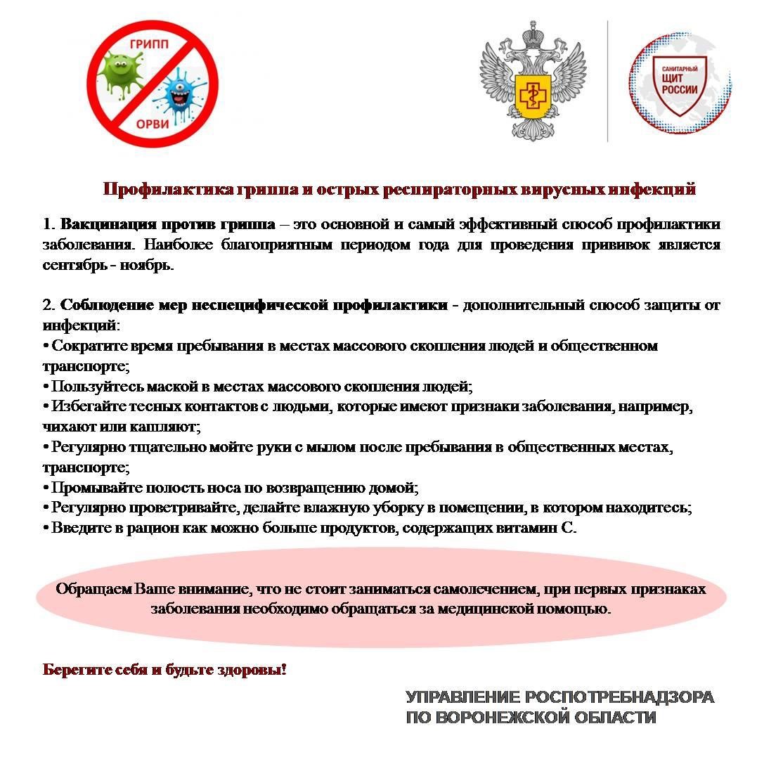 Эпидемиологическая ситуация по гриппу, ОРВИ, новой коронавирусной инфекции (COVID-19) в Рамонском муниципальном районе.